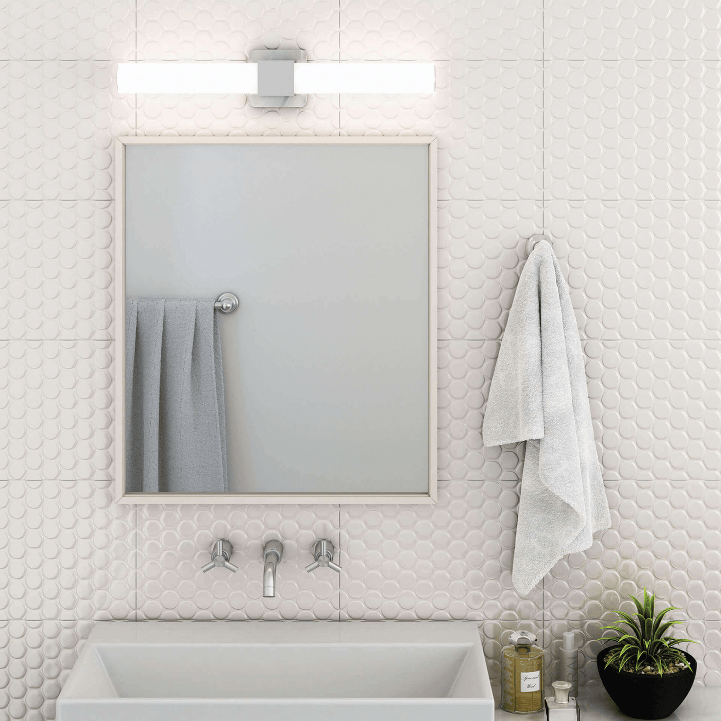 24 Inch CCT Glass LED Vanity Light - Orvon Lighting