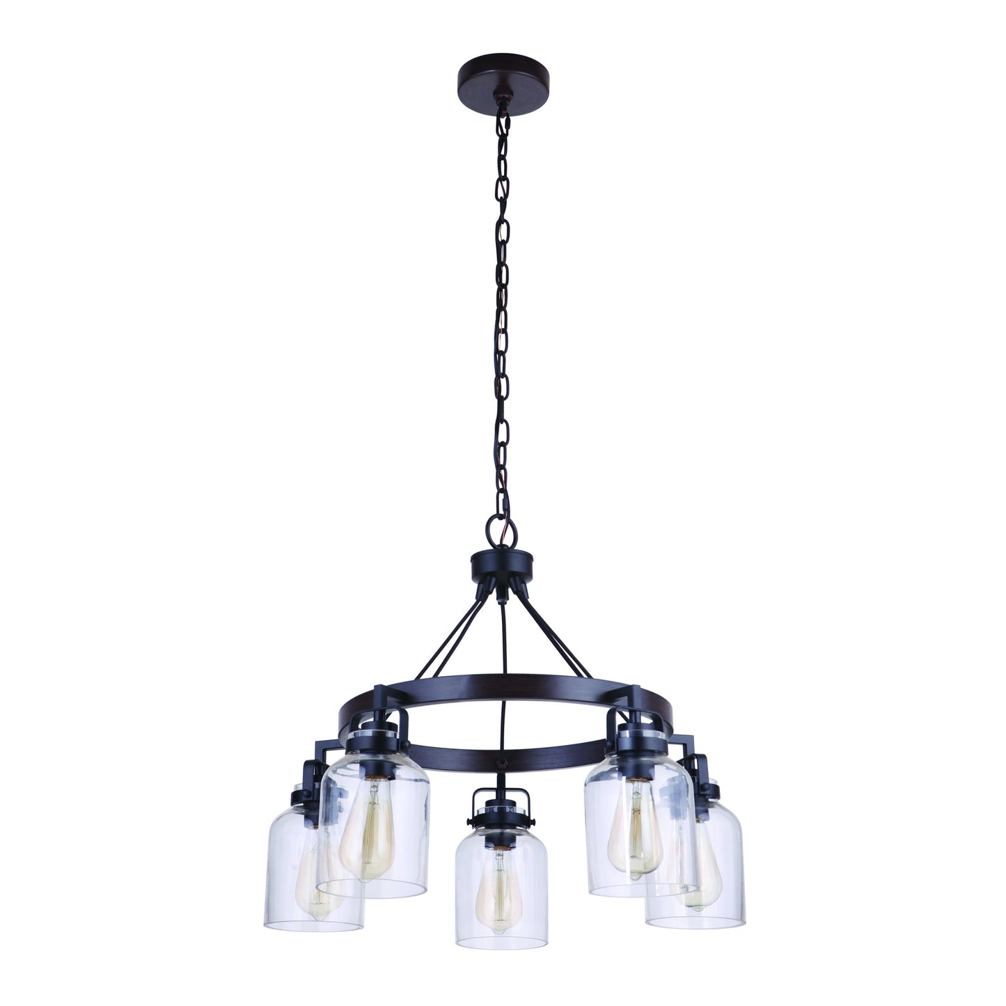Foxwood Three-Light Transitional Convertible Ceiling Fixture