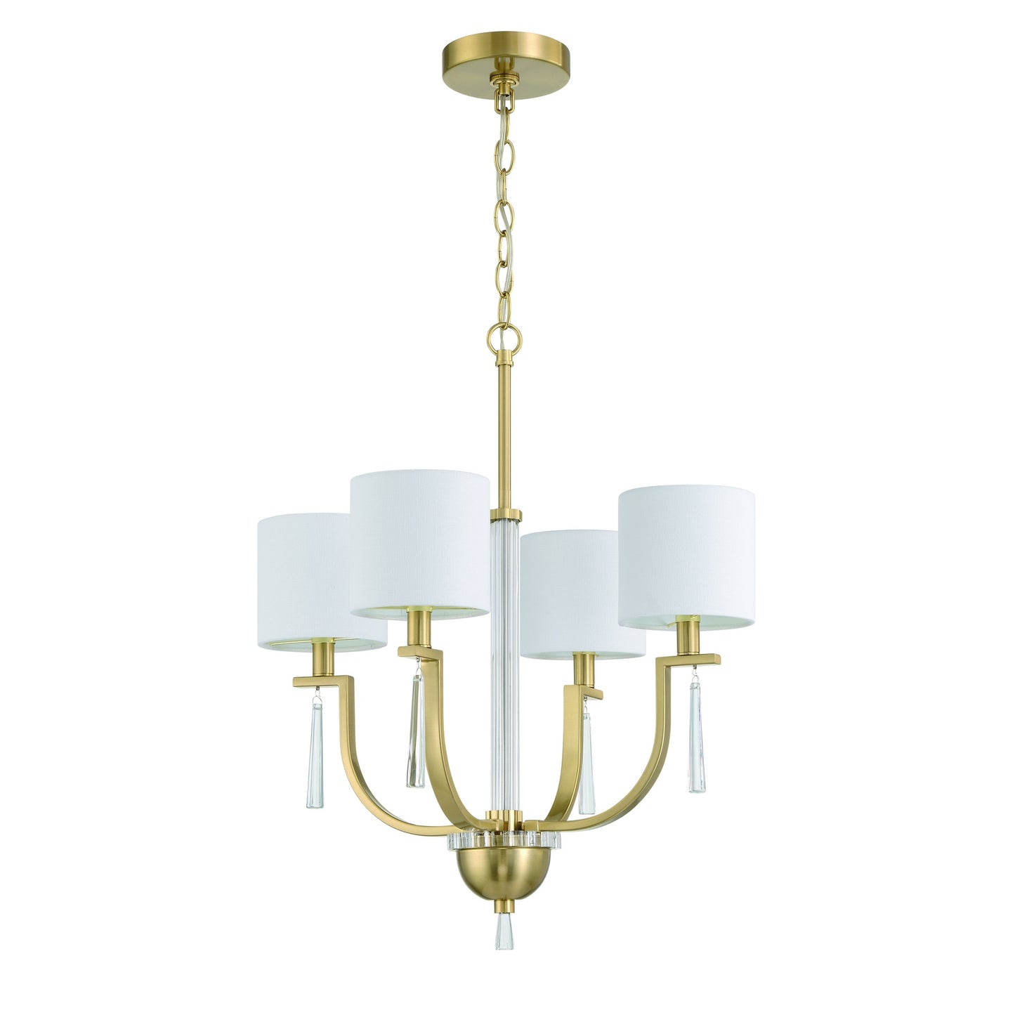Fortuna 4-Light Crystal Accent Chandelier with Layered Detailing