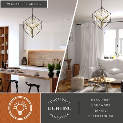 Anson 20-in. LED Pendant Matte Black and Gold