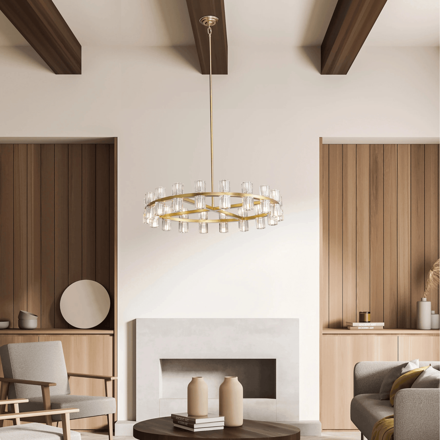Anderson 36"D Chandelier Crystal and Gold - Orvon Lighting