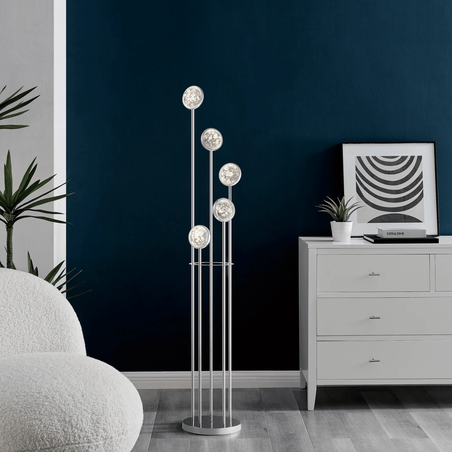Bubbling Glow Floor Lamp Chrome - Orvon Lighting