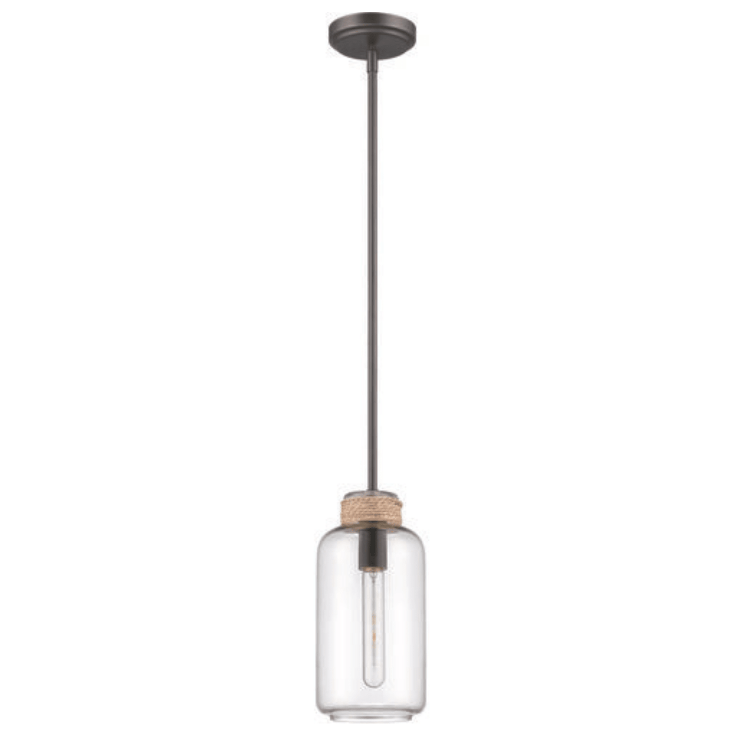 Jeremiah 1 Light 6 inch Espresso Mini Pendant Ceiling Light - Orvon Lighting