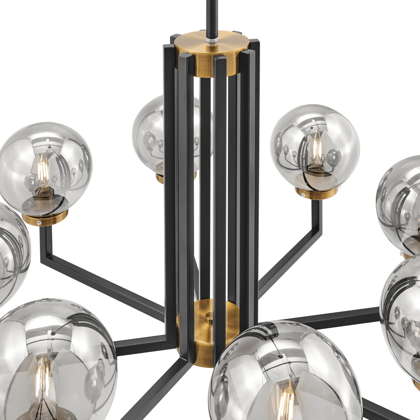Monachopsis Large Chandelier Gold and Black - Orvon Lighting