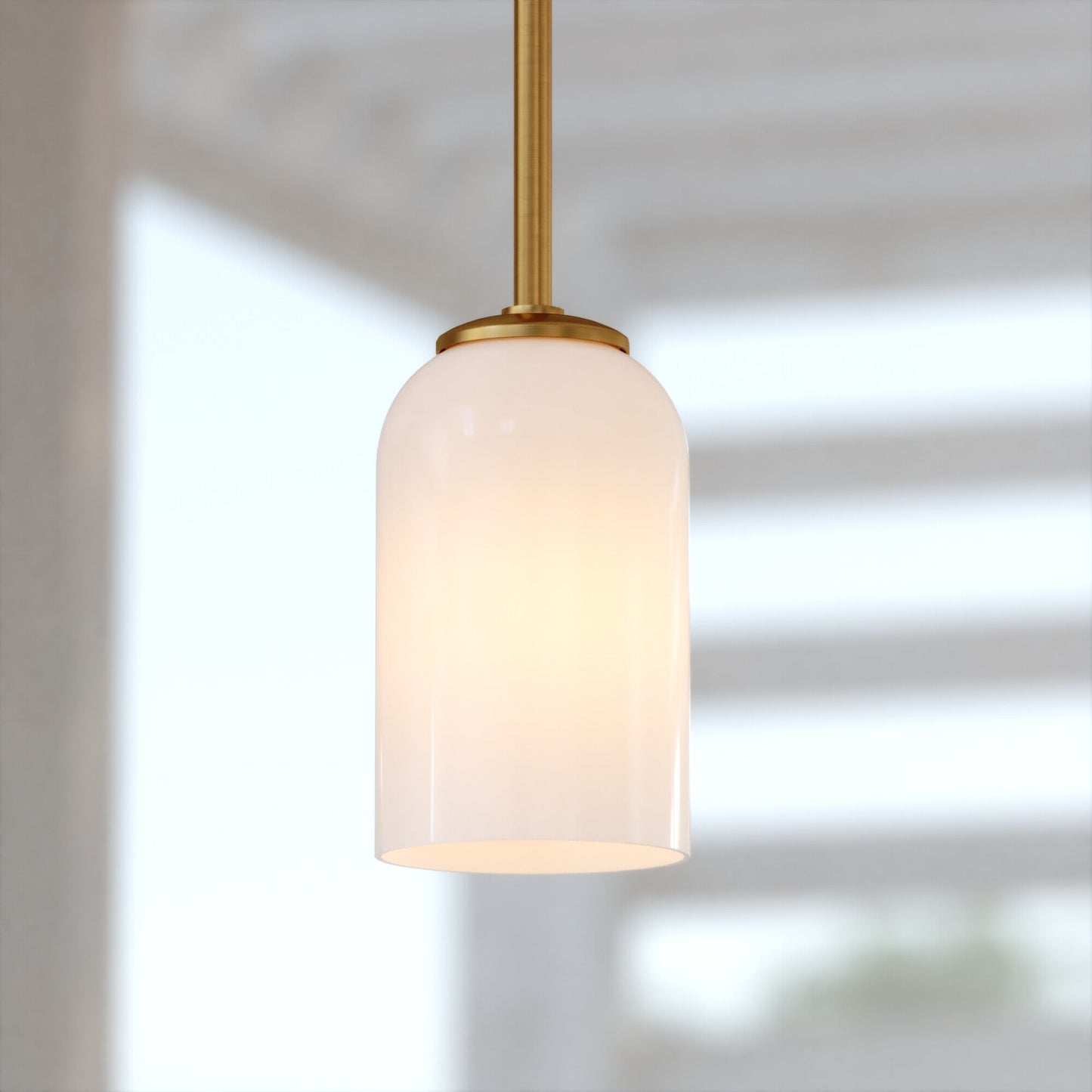 Shelby 5 - in. 1 Light Mini Pendant Natural Brass - Orvon Lighting
