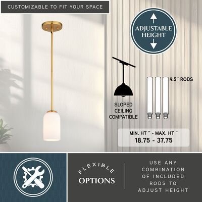 Shelby 5 - in. 1 Light Mini Pendant Natural Brass - Orvon Lighting