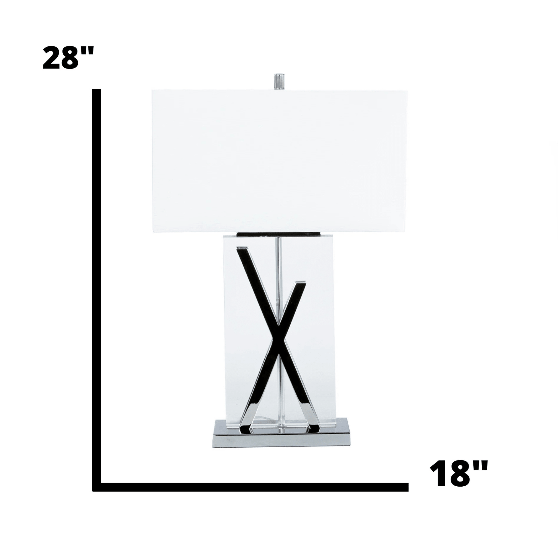 1 Light with USB Charger X Table Lamp Chrome and Crystal - Orvon Lighting