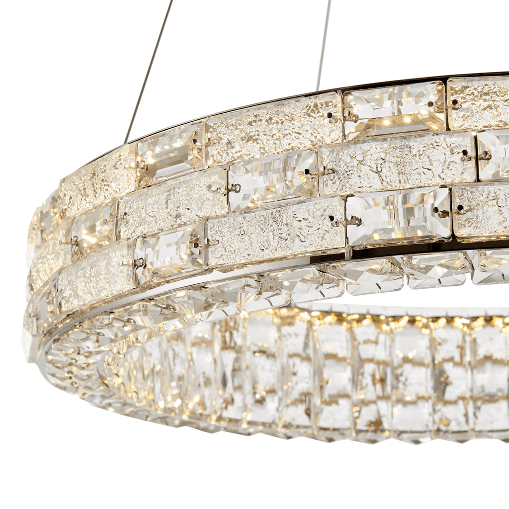 1 Ring Modern LED Crystal Chandelier in Chrome - Orvon Lighting