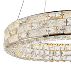 1 Ring Modern LED Crystal Chandelier in Chrome - Orvon Lighting