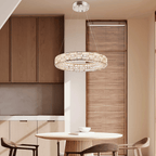 1 Ring Modern LED Crystal Chandelier in Chrome - Orvon Lighting
