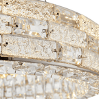 1 Ring Modern LED Crystal Chandelier in Chrome - Orvon Lighting