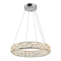 1 Ring Modern LED Crystal Chandelier in Chrome - Orvon Lighting