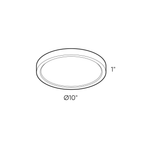 10 Inch Round Indoor/Outdoor LED Flush Mount - Orvon Lighting