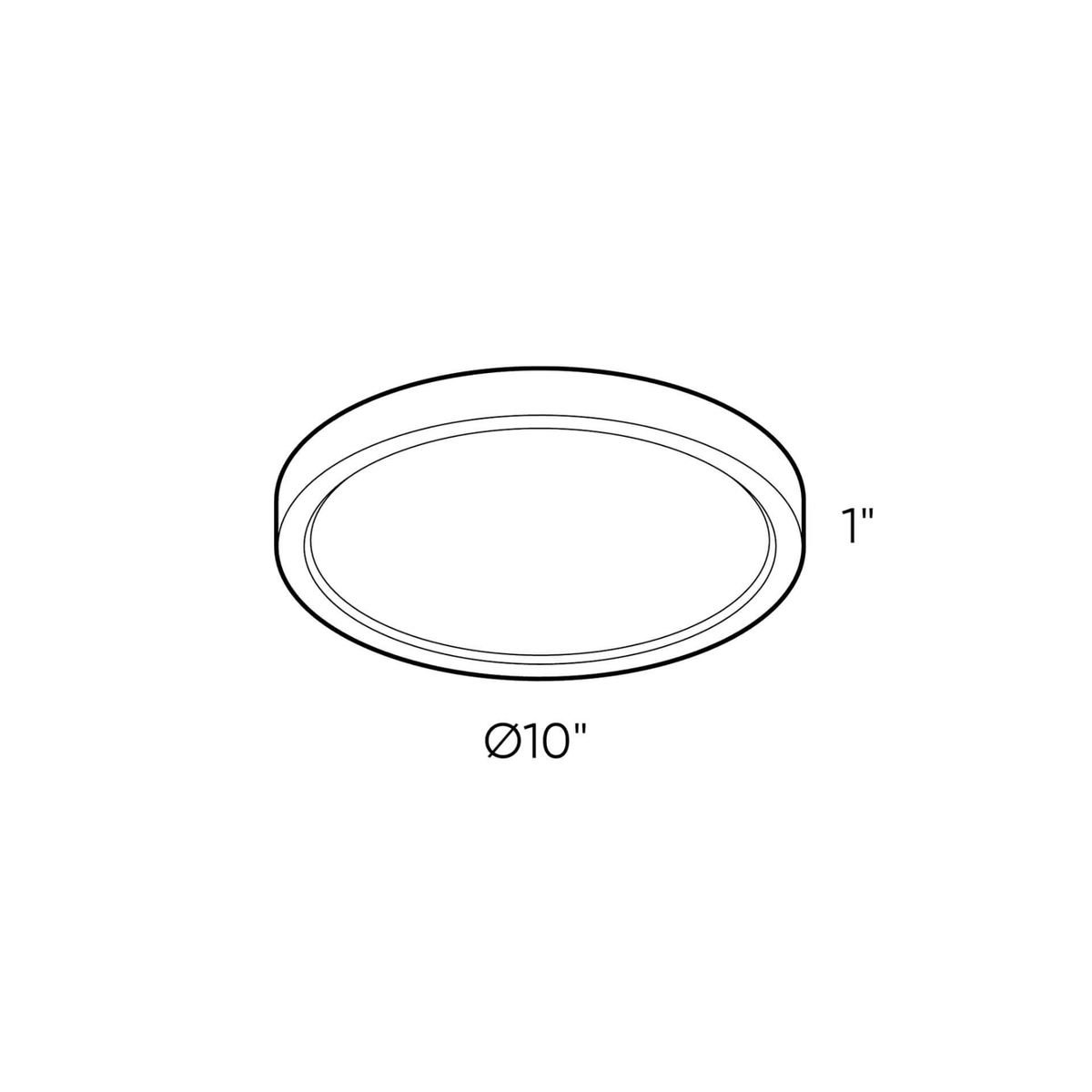 10 Inch Round Indoor/Outdoor LED Flush Mount - Orvon Lighting