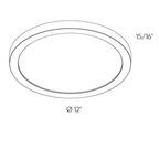 12″ Round Coastal - rated Flush Mount - Orvon Lighting
