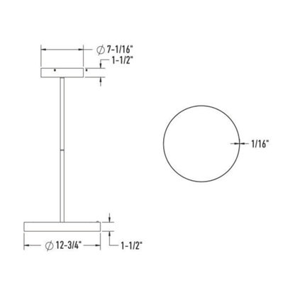 12″ 2-in-1 Pendant and flush mount