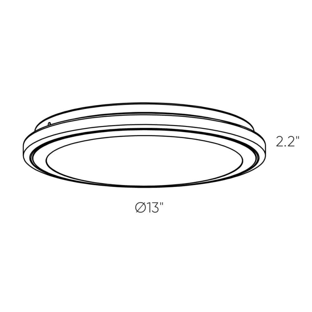 13″ Round Glass Flush Mount - Orvon Lighting