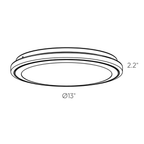 13″ Round Glass Flush Mount - Orvon Lighting
