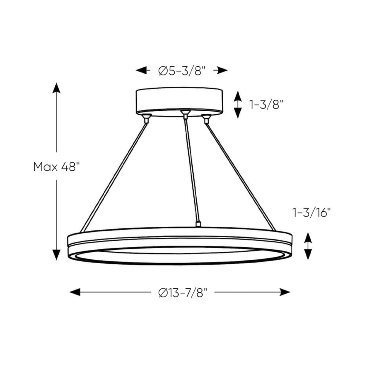 14 Inch Pendant Double Ring - Orvon Lighting