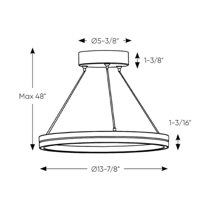 14 Inch Pendant Double Ring - Orvon Lighting