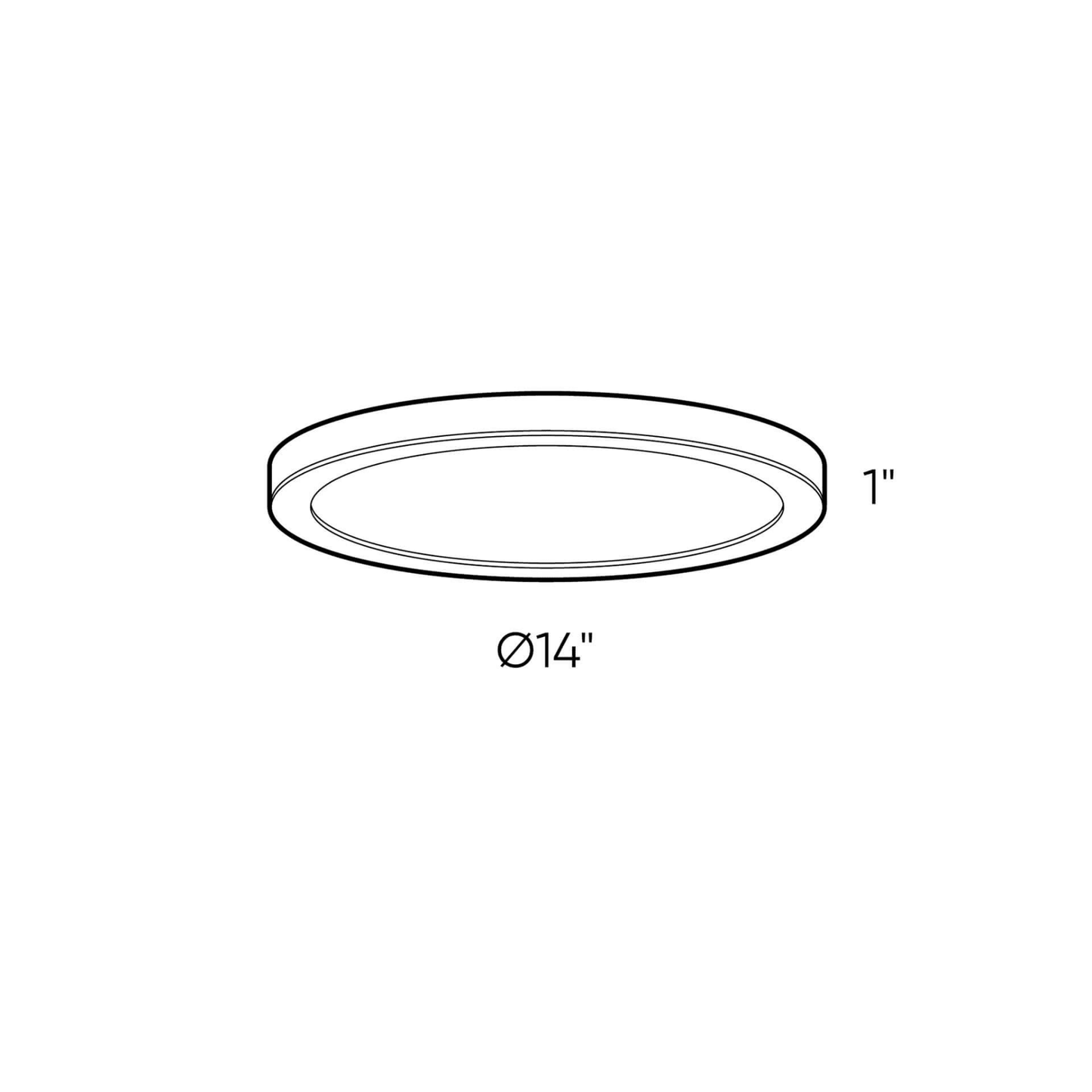 14 Inch Round Indoor/Outdoor LED Flush Mount - Orvon Lighting