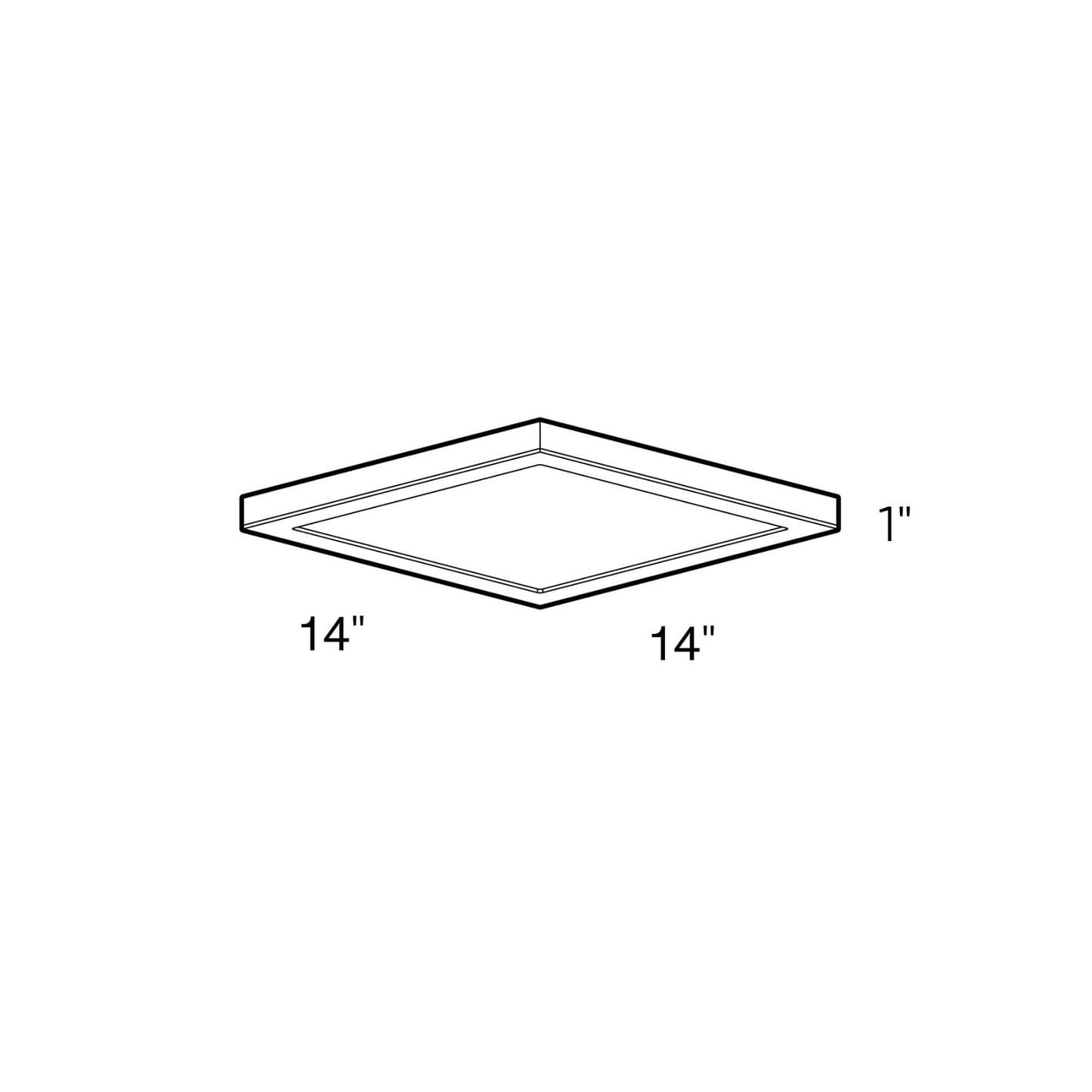 14″ Square Flush Mount - Orvon Lighting
