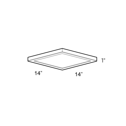 14″ Square Flush Mount - Orvon Lighting