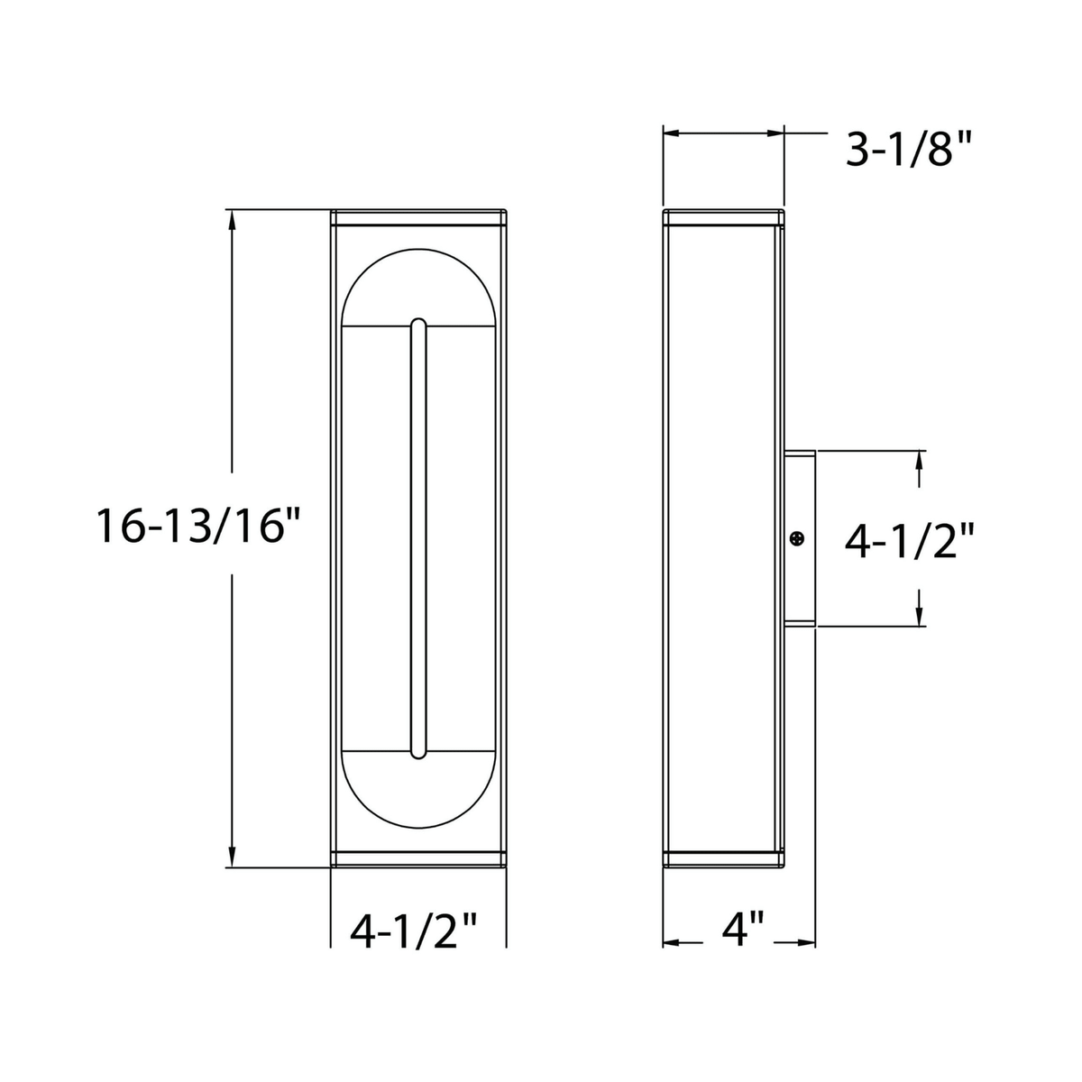 16 Inch Rectangular CCT Dual Light Wall Sconce - Orvon Lighting