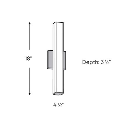 18 Inch CCT Glass LED Vanity Light - Orvon Lighting