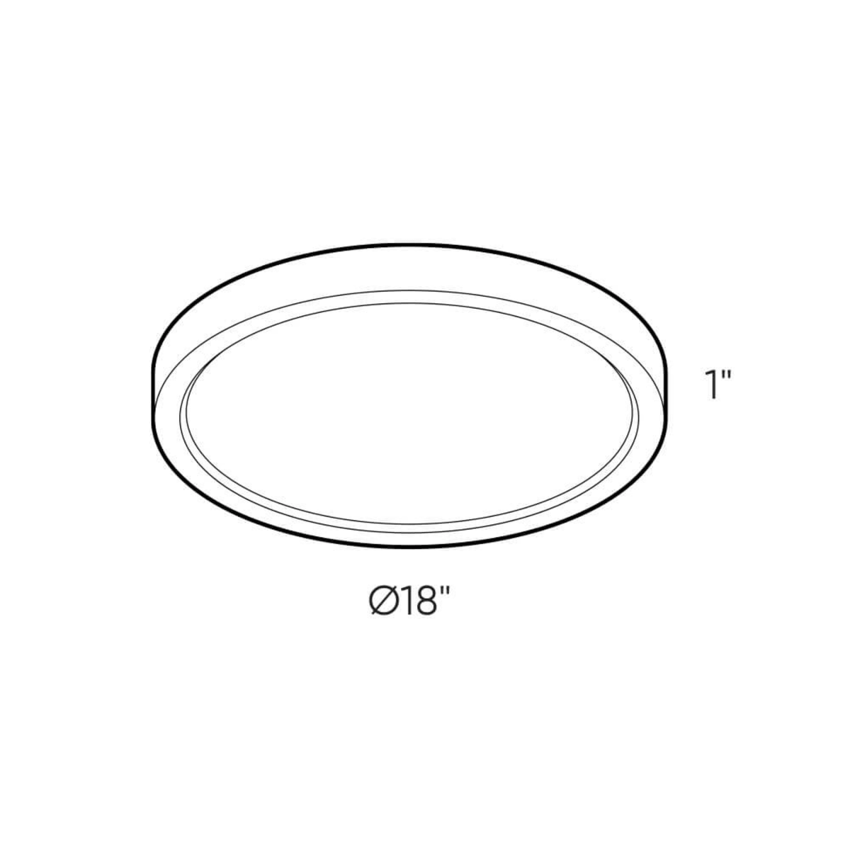 18 Inch Round Indoor/Outdoor LED Flush Mount - Orvon Lighting