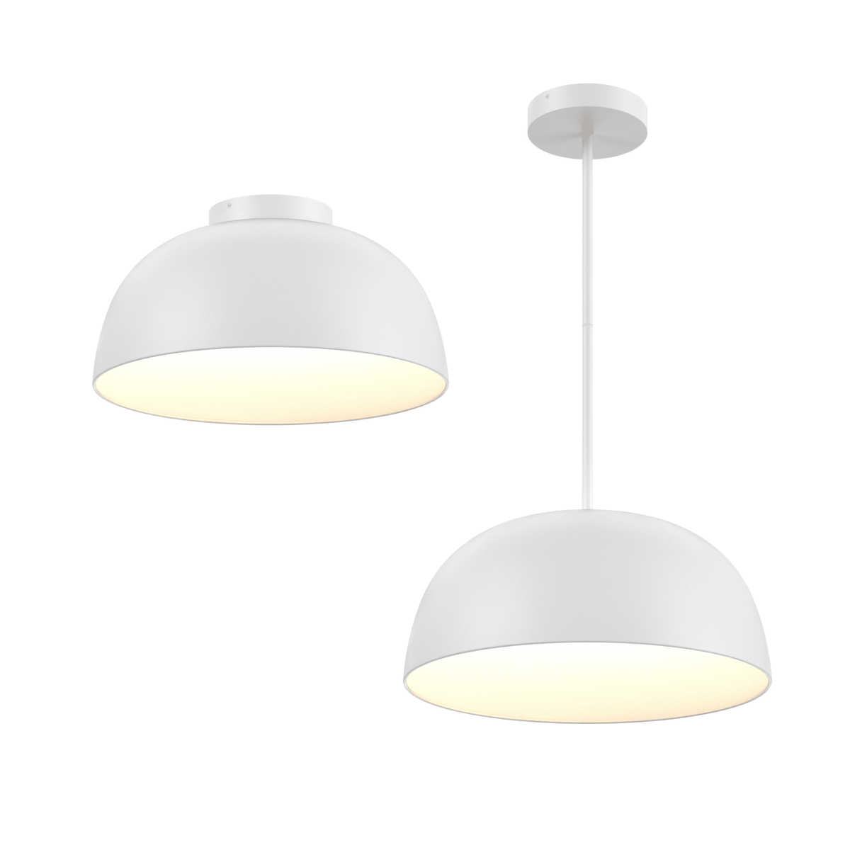 20″ 2 - in - 1 Flush Mount And Pendant - Orvon Lighting