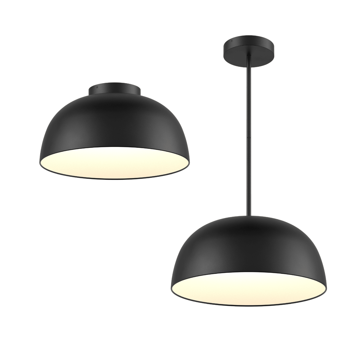 20″ 2 - in - 1 Flush Mount And Pendant - Orvon Lighting