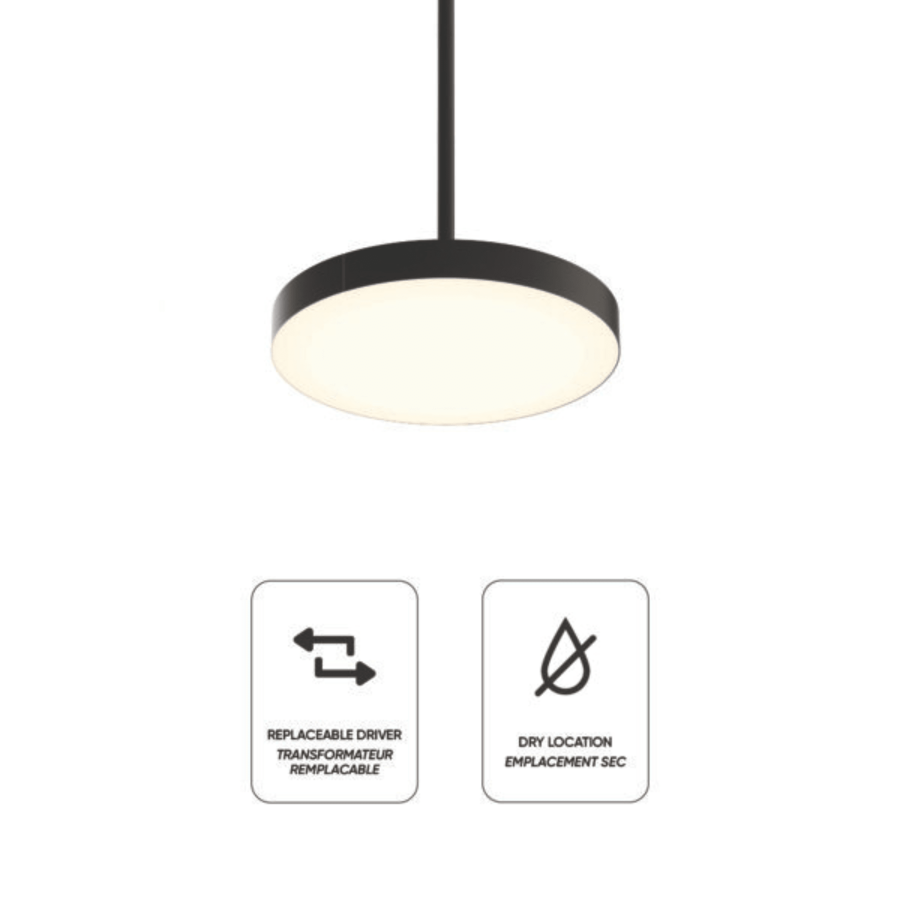 21″ 2 - in - 1 Pendant and flush mount - Orvon Lighting