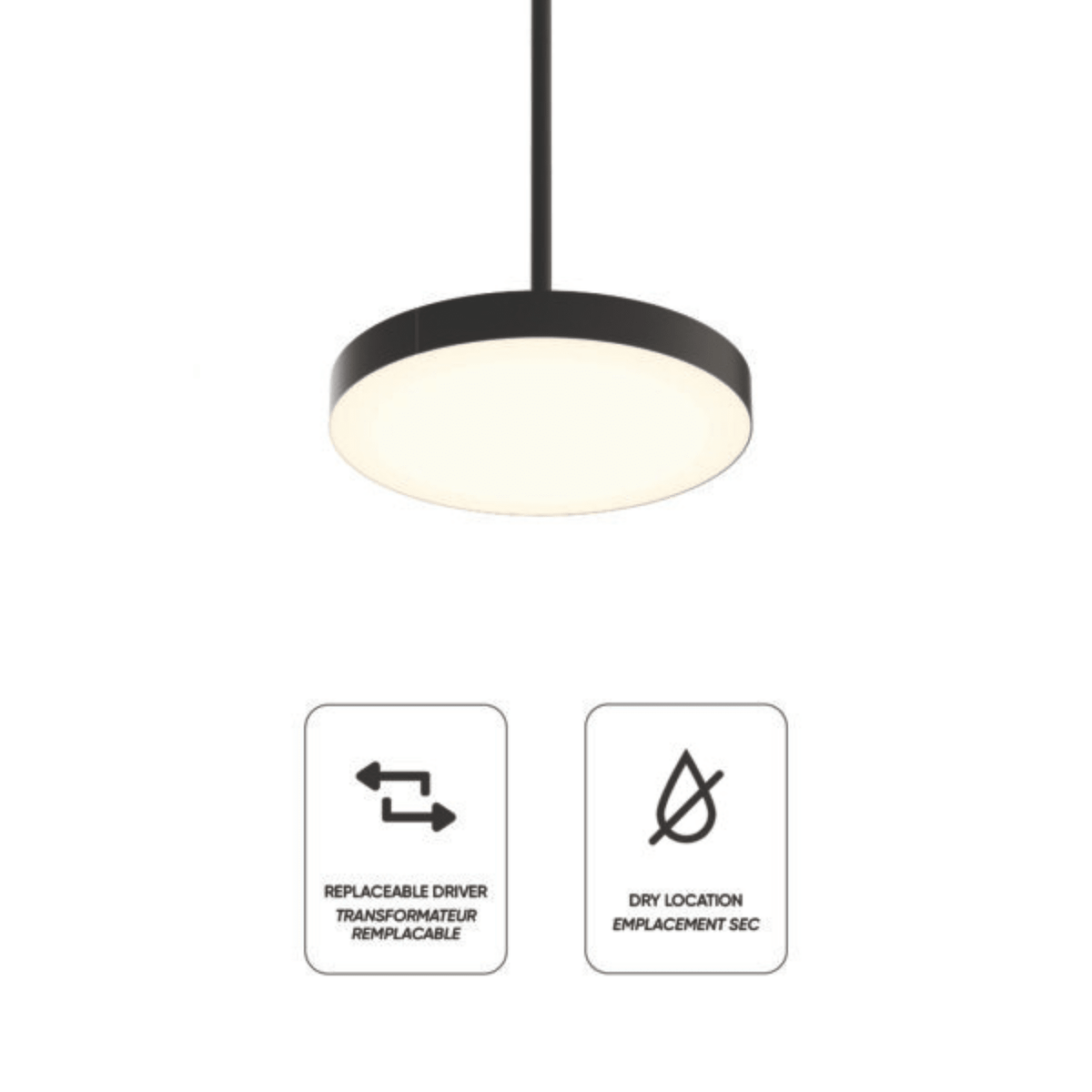 21″ 2 - in - 1 Pendant and flush mount - Orvon Lighting