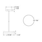 21″ 2 - in - 1 Pendant and flush mount - Orvon Lighting