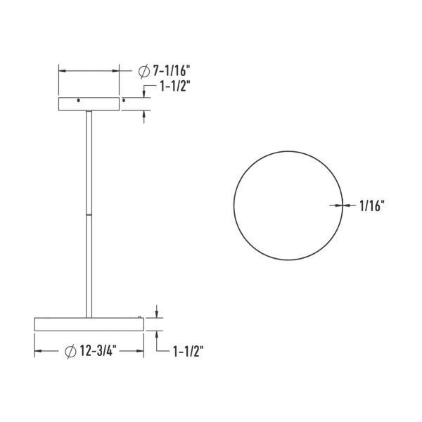 21″ 2 - in - 1 Pendant and flush mount - Orvon Lighting