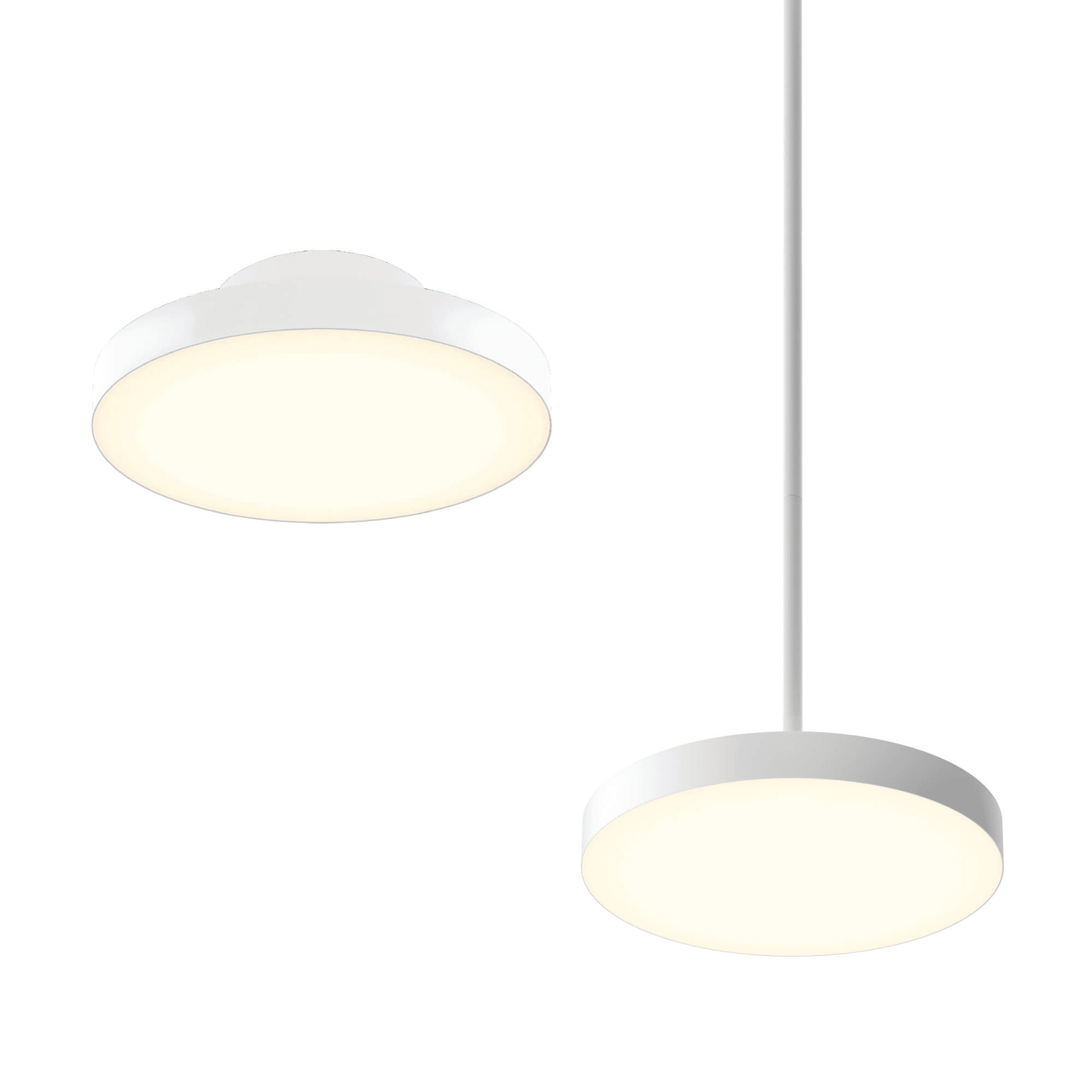 21″ 2 - in - 1 Pendant and flush mount - Orvon Lighting
