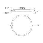 21″ Dual - light Flush Mount - Orvon Lighting