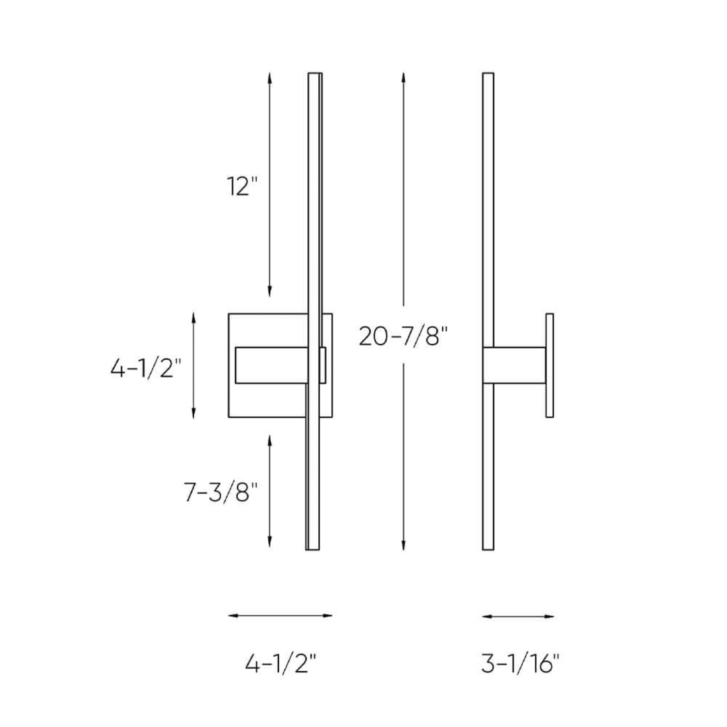 21 Inch Linear LED Wall Sconce - Orvon Lighting