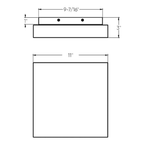 21″ Square Flush Mount - Orvon Lighting