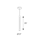 24″ Cylindrical Pendant Light - Orvon Lighting
