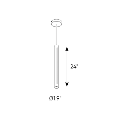 24″ Cylindrical Pendant Light - Orvon Lighting