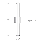 24 Inch CCT Glass LED Vanity Light - Orvon Lighting