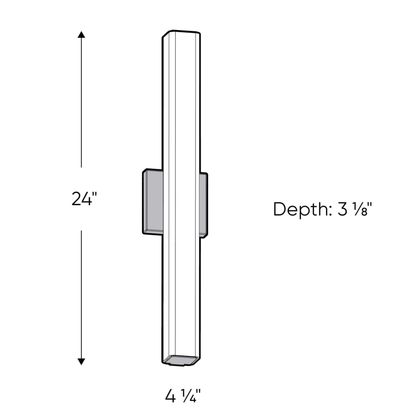 24 Inch CCT Glass LED Vanity Light - Orvon Lighting