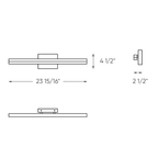 24 Inch CCT LED Linear Vanity Light - Orvon Lighting
