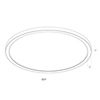 24 Inch Round Indoor/Outdoor LED Flush Mount - Orvon Lighting