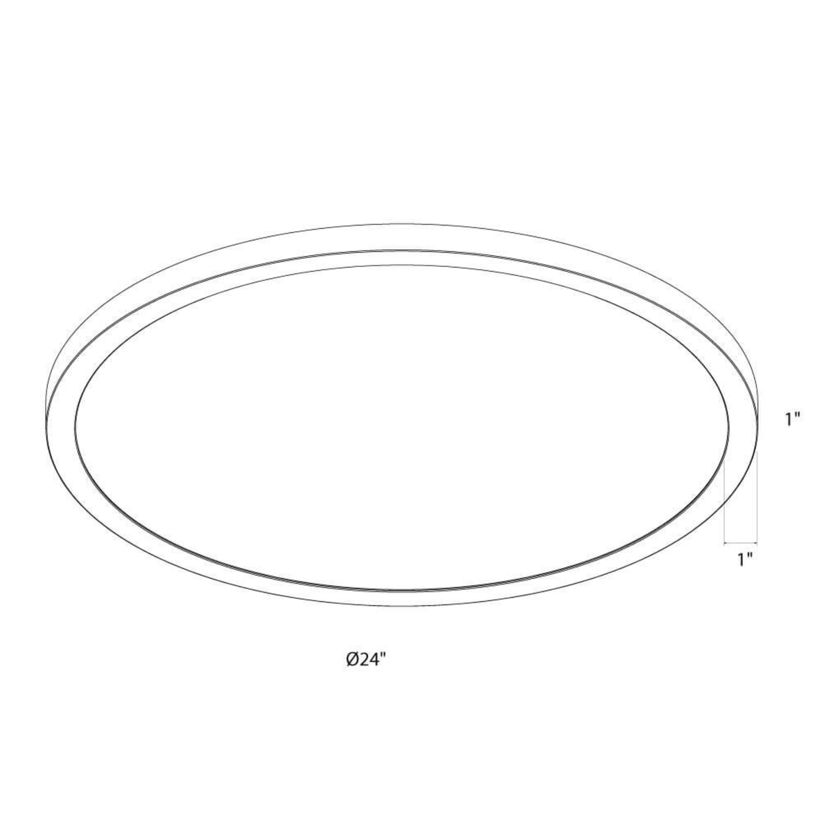 24 Inch Round Indoor/Outdoor LED Flush Mount - Orvon Lighting