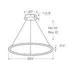 24″ LED Ceiling Pendant - Orvon Lighting
