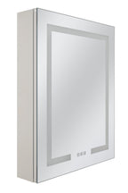 24" x 30" Front/Inside Lit LED Mirror Medicine Cabinet in White - Orvon Lighting