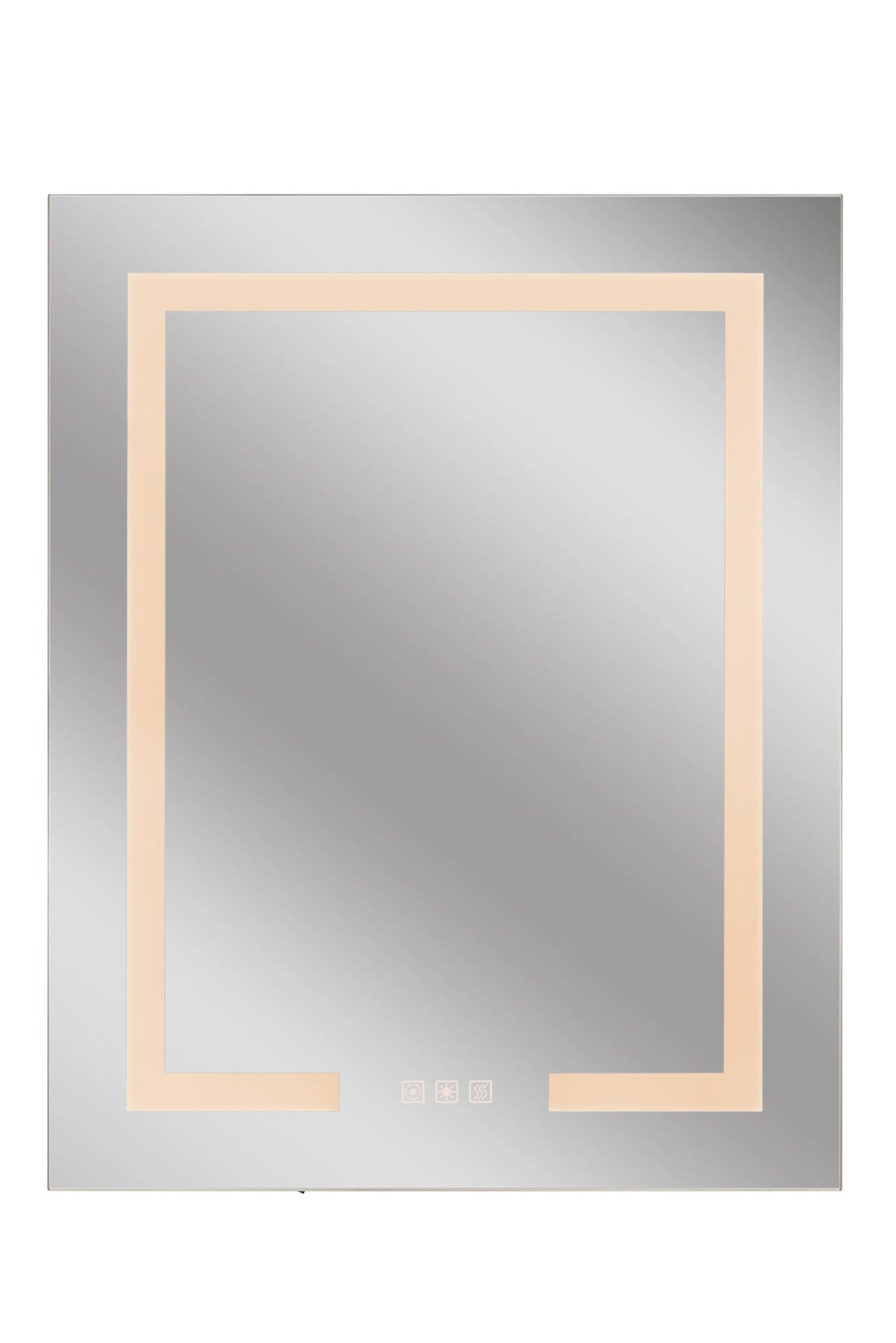 24" x 30" Front/Inside Lit LED Mirror Medicine Cabinet in White - Orvon Lighting